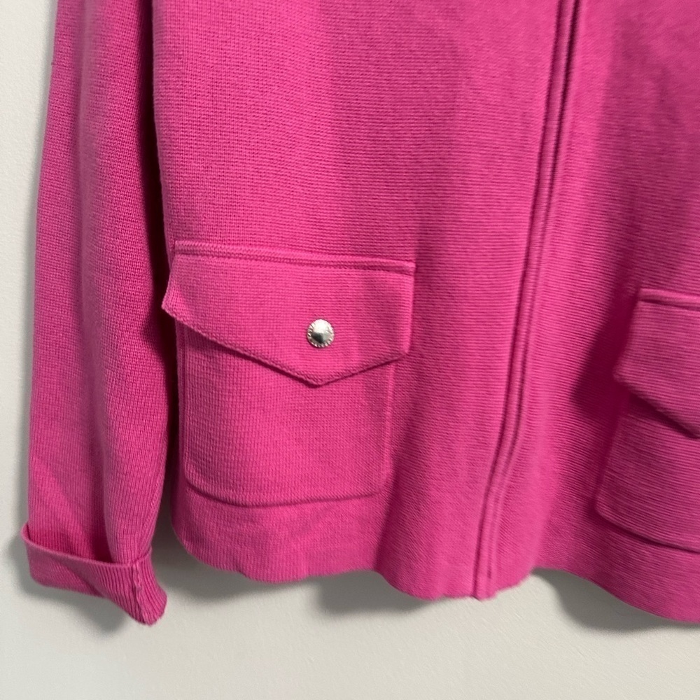 Ralph Lauren Tops | RI Pink Knit
Zipper Jacket | Color: Pink size L petite - Picture 3 of 10